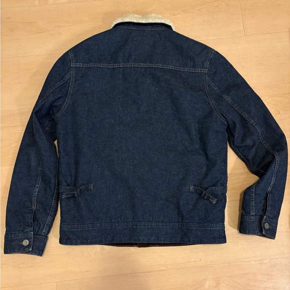 J CREW *Wallace & Barnes* Japanese Denim Sherpa Trucker Jacket - Medium/M - Picture 3 of 8